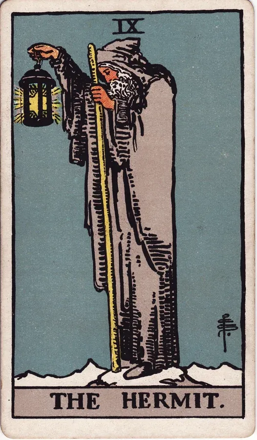 The Hermit, from the 1909 deck