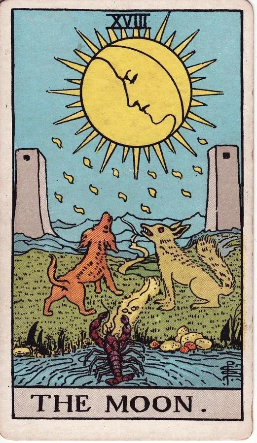 The Moon, from the 1909 deck